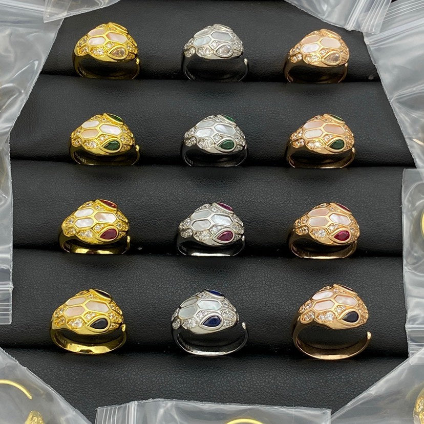 [✨ROSE💎]BRAND NEW ASSORTED SNAKE HEAD MOTHER OF PEARL RINGS