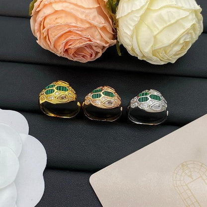 [✨ROSE💎]BRAND NEW ASSORTED SNAKE HEAD MALACHITE RINGS