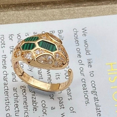[✨ROSE💎]BRAND NEW ASSORTED SNAKE HEAD MALACHITE RINGS