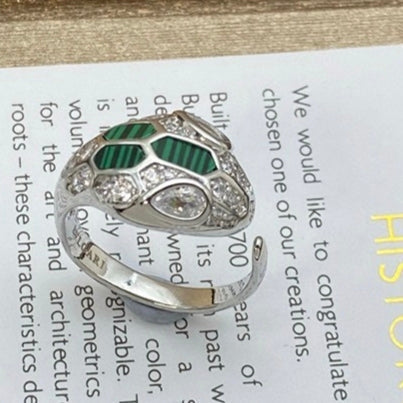 [✨ROSE💎]BRAND NEW ASSORTED SNAKE HEAD MALACHITE RINGS