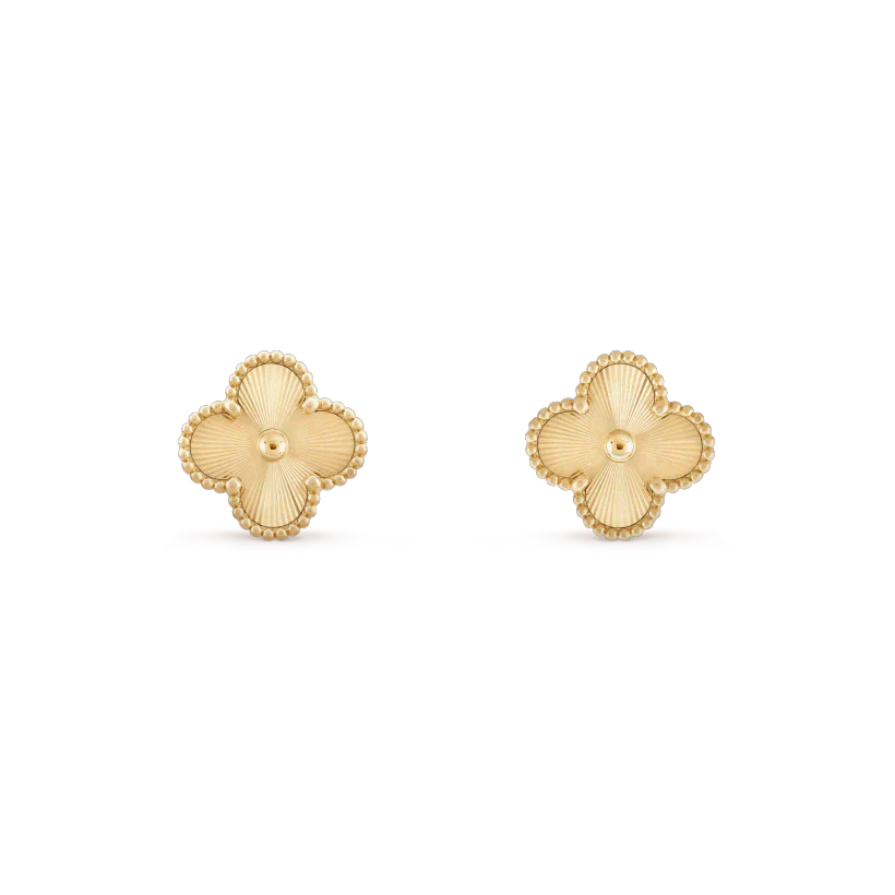 [✨ROSE💎]CLOVER MINI 9.5MM LASER EARRINGS