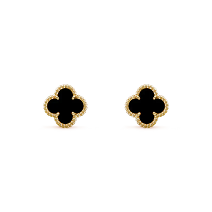 [✨ROSE💎]CLOVER MINI 9.5MM BLACK MOP EARRINGS