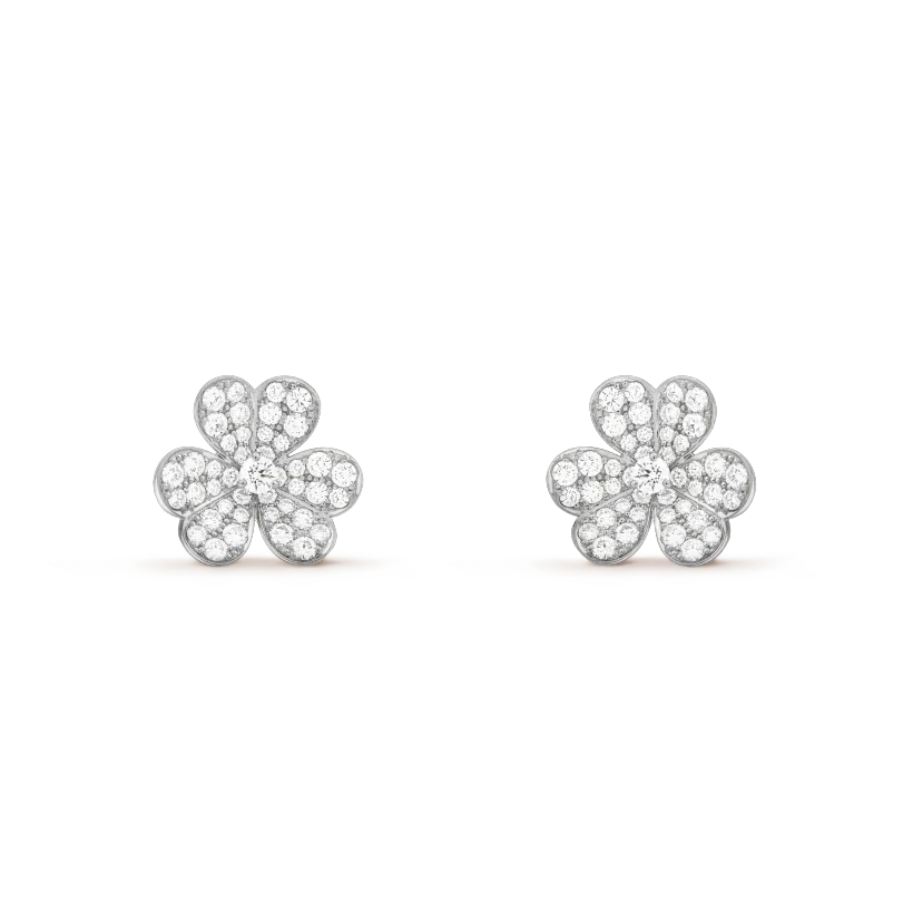 [✨ROSE💎]CLOVER COMOS DIAMOND EARRINGS SILVER