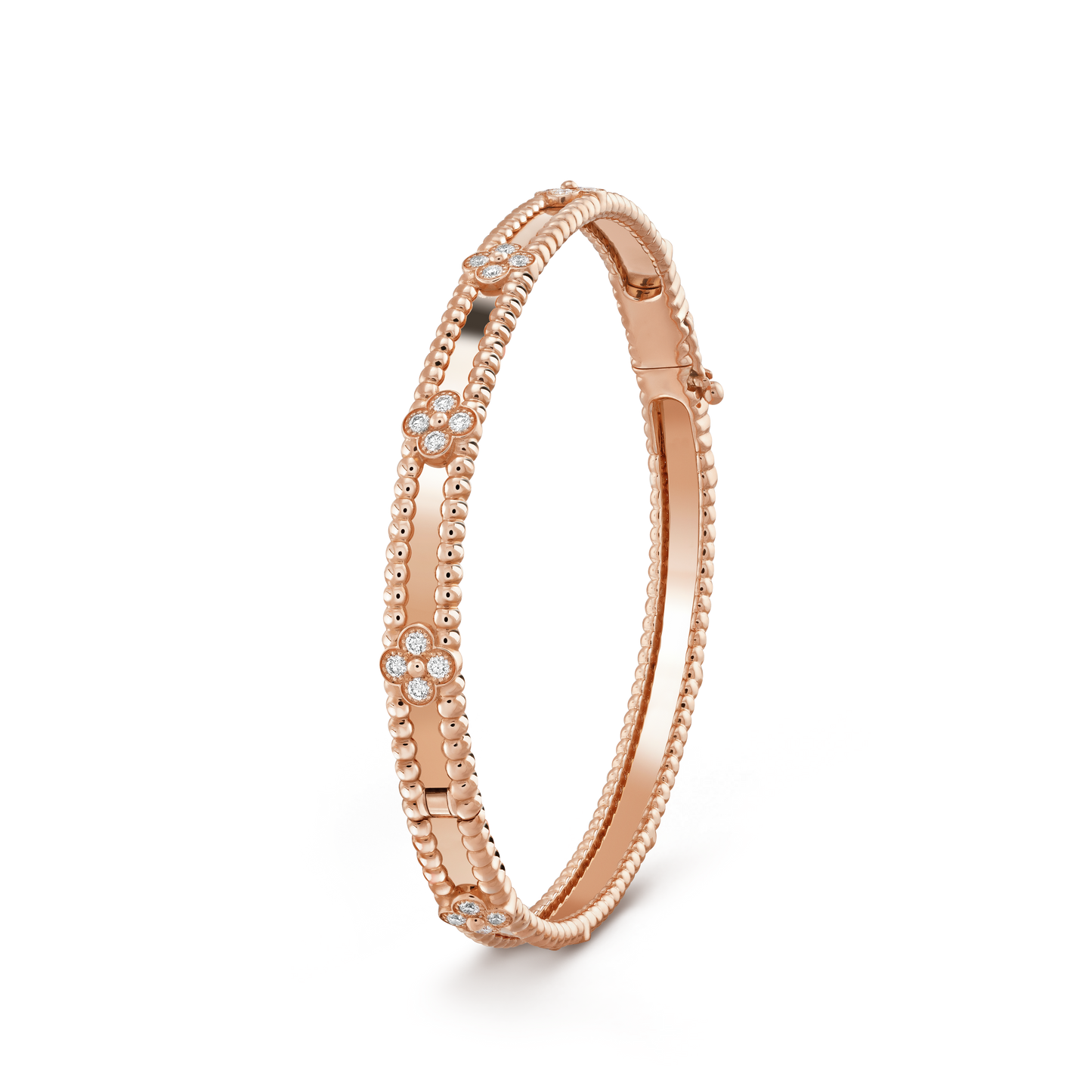 [✨ROSE💎]CLOVER BRACELET 4MM DIAMONDS