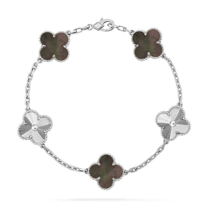 [✨ROSE💎] CLOVER 5 MOTIF GRAY MOP BRACELET COLLECTION