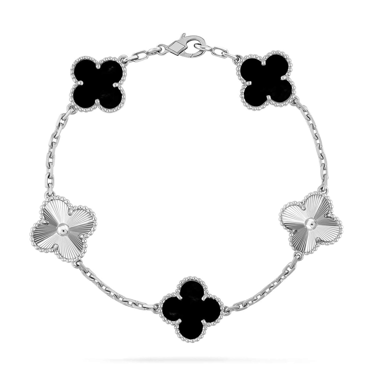 [✨ROSE💎] CLOVER 5 MOTIF ONYXS BRACELET COLLECTION