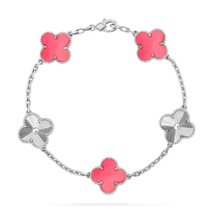 [✨ROSE💎] CLOVER 5 MOTIFS  PINK MOP BRACELET COLLECTION