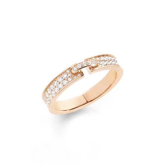 [✨ROSE💎]ALLIANCE LIENS VIDENCE PAVED DIAMOND 4MM RING