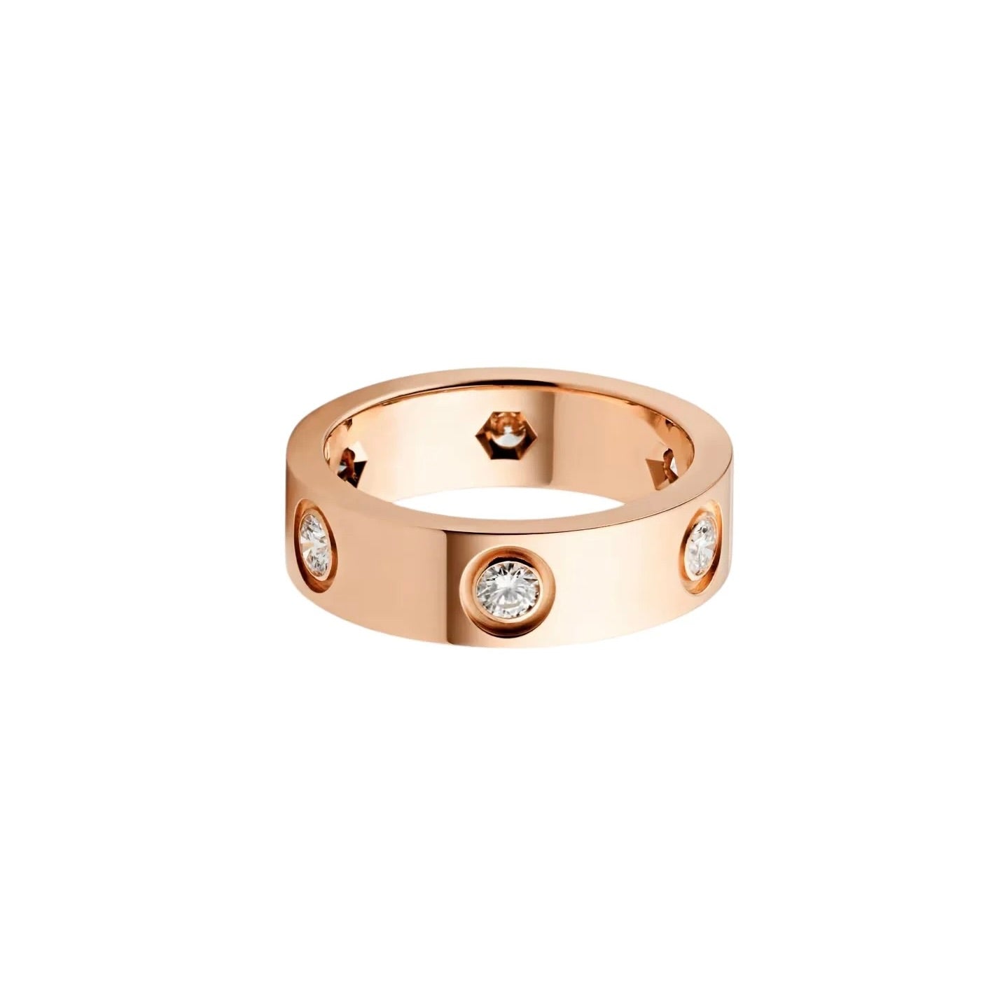 [✨ROSE💎]LOVE 5.5MM 6 DIAMOND RING