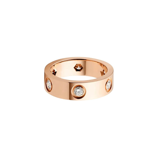 [✨ROSE💎]LOVE 5.5MM 6 DIAMOND RING
