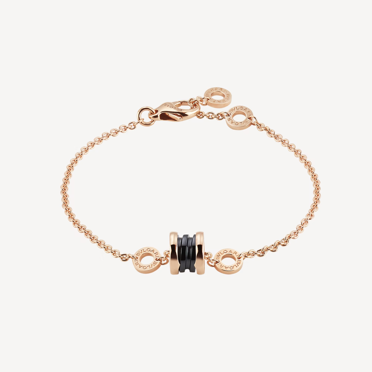 [✨ROSE💎]ZERO 1 SOFT PINK GOLD AND BLACK CERAMIC BRACELET