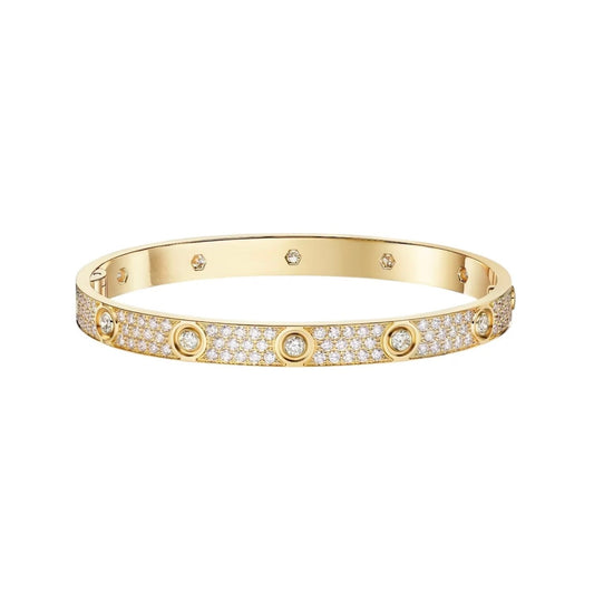[✨ROSE💎]LOVE BRACELET 6.1MM DIAMOND-PAVED 10 BIG DIAMONDS