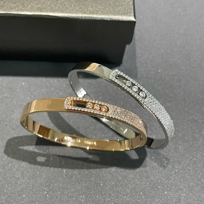 [✨ROSE💎]Move Noa Rose Gold Pavé Diamond Bangle Bracelet
