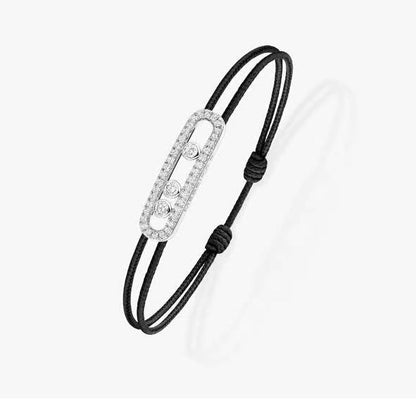 [✨ROSE💎]MK Care(s) pink cord pavé bracelet