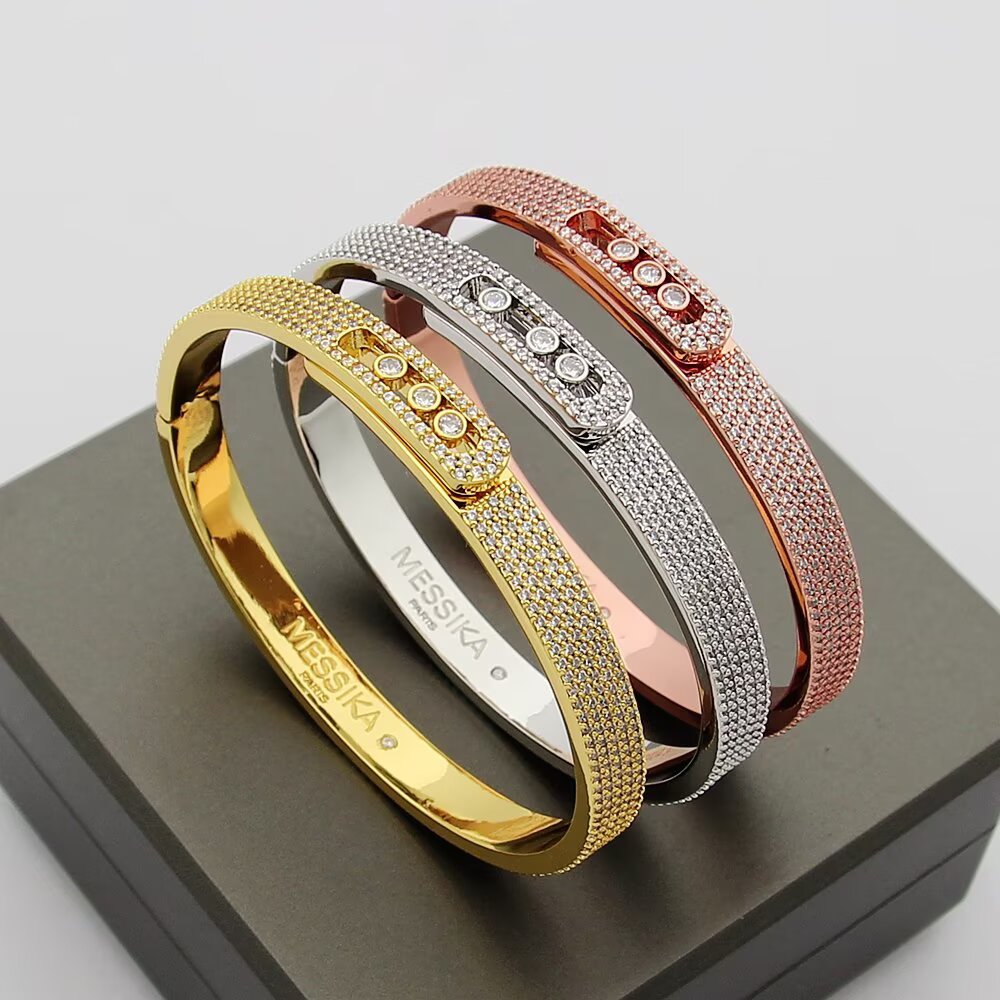 [✨ROSE💎]Move Noa Full Pavé Diamond Bangle Bracelet