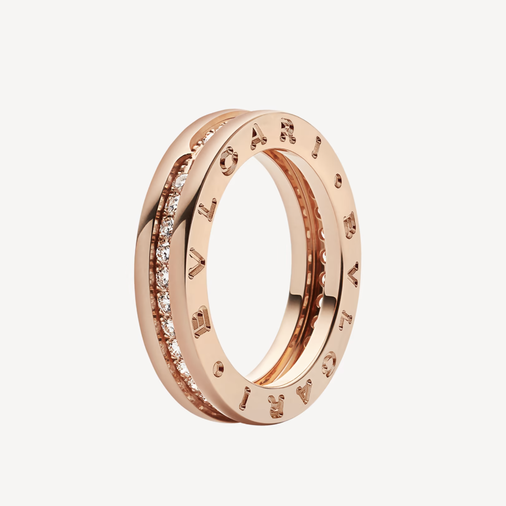 [✨ROSE💎]ZERO 1 ONE-BAND PAVED DIAMONDS ON THE SPIRAL RING