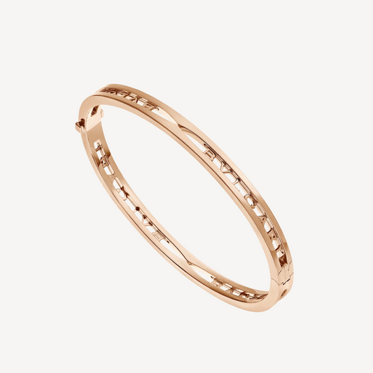 [✨ROSE💎]ZERO 1 SPIRAL LOGO PINK GOLD BRACELET