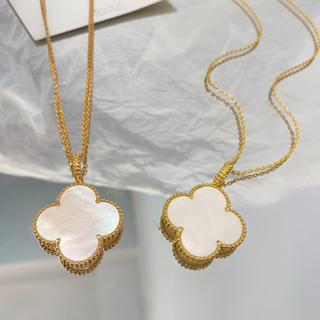 [✨ROSE💎]CLOVER 25MM MOP LARGE PENDANT NECKLACE