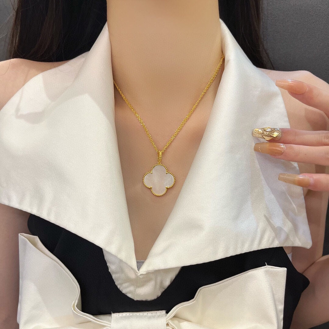 [✨ROSE💎]CLOVER 25MM MOP LARGE PENDANT NECKLACE