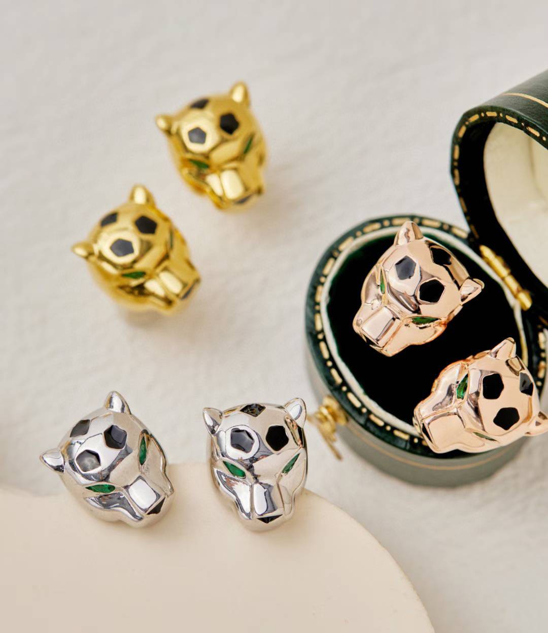 [✨ROSE💎]CHRRTAH-PRINT STUD EARRINGS, THREE COLORS