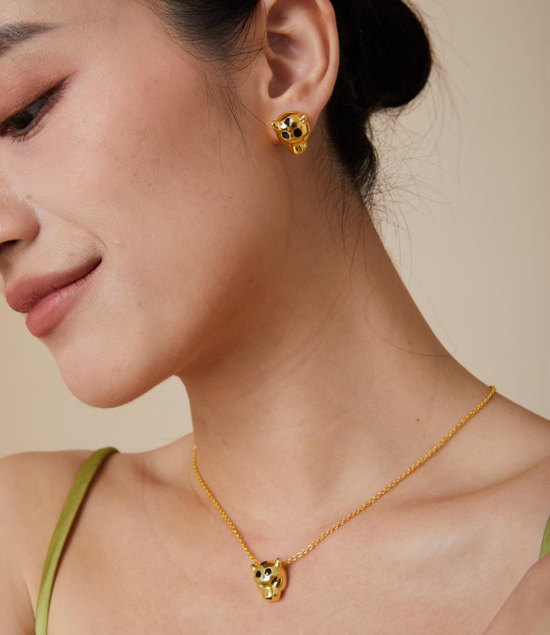 [✨ROSE💎]CHRRTAH-PRINT STUD EARRINGS, THREE COLORS