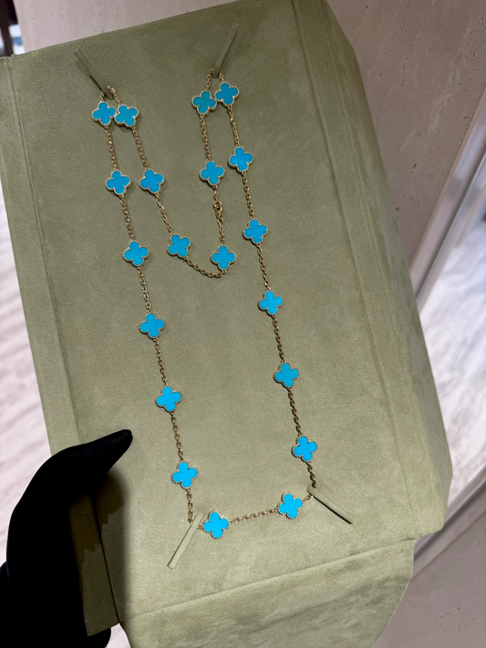 [✨ROSE💎]CLOVER 20 MOTIFS TURQUOISE GOLD