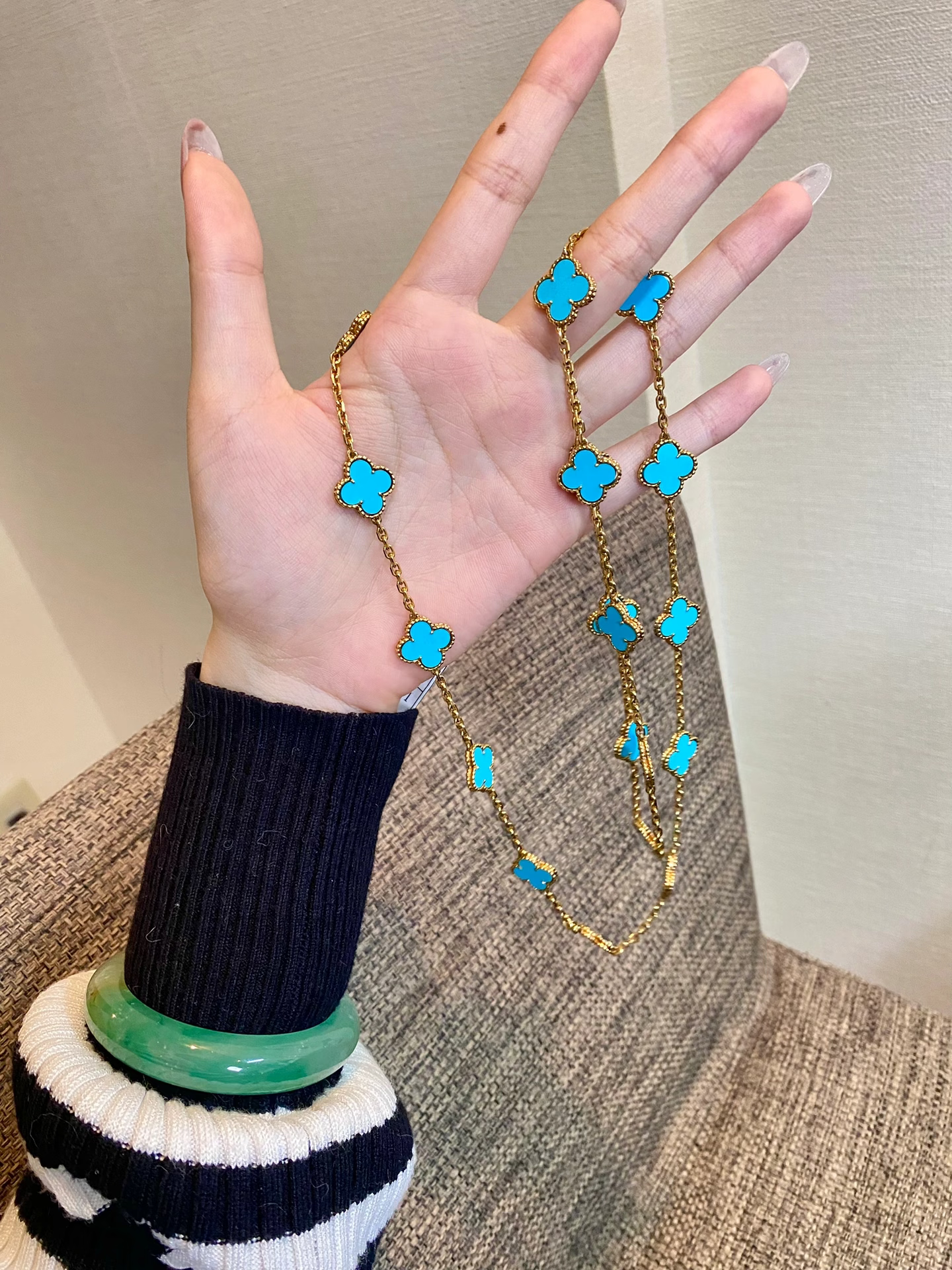 [✨ROSE💎]CLOVER 20 MOTIFS TURQUOISE GOLD