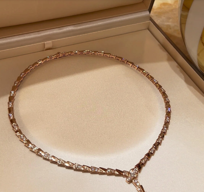 [✨ROSE💎]NEW！SERPENT DIAMOND NECKLACE