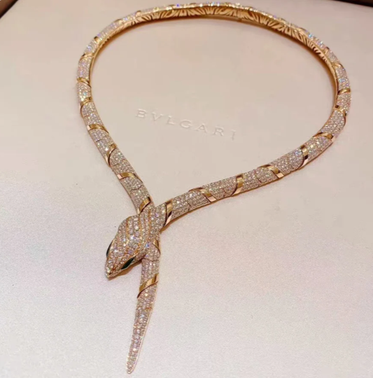[✨ROSE💎]HAUTE COUTURE GOLD SERPENTI NECKLACE