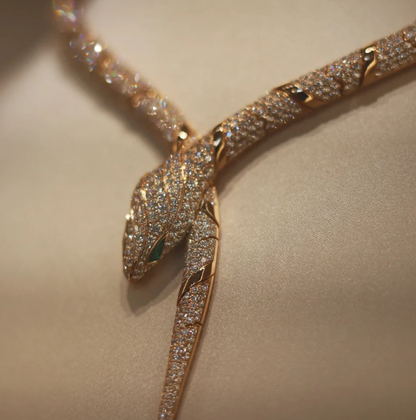 [✨ROSE💎]HAUTE COUTURE GOLD SERPENTI NECKLACE
