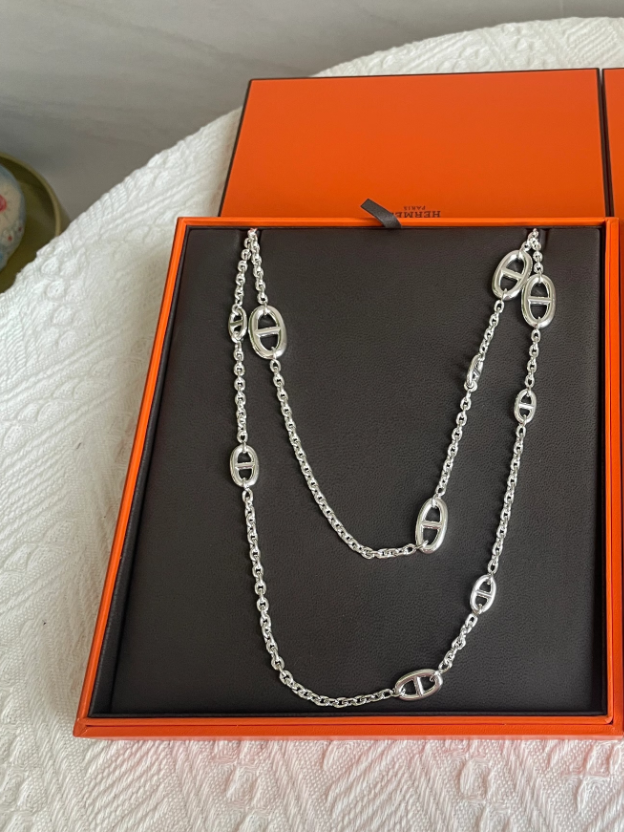 [✨ROSE💎]Classic Silver Sweater Chain