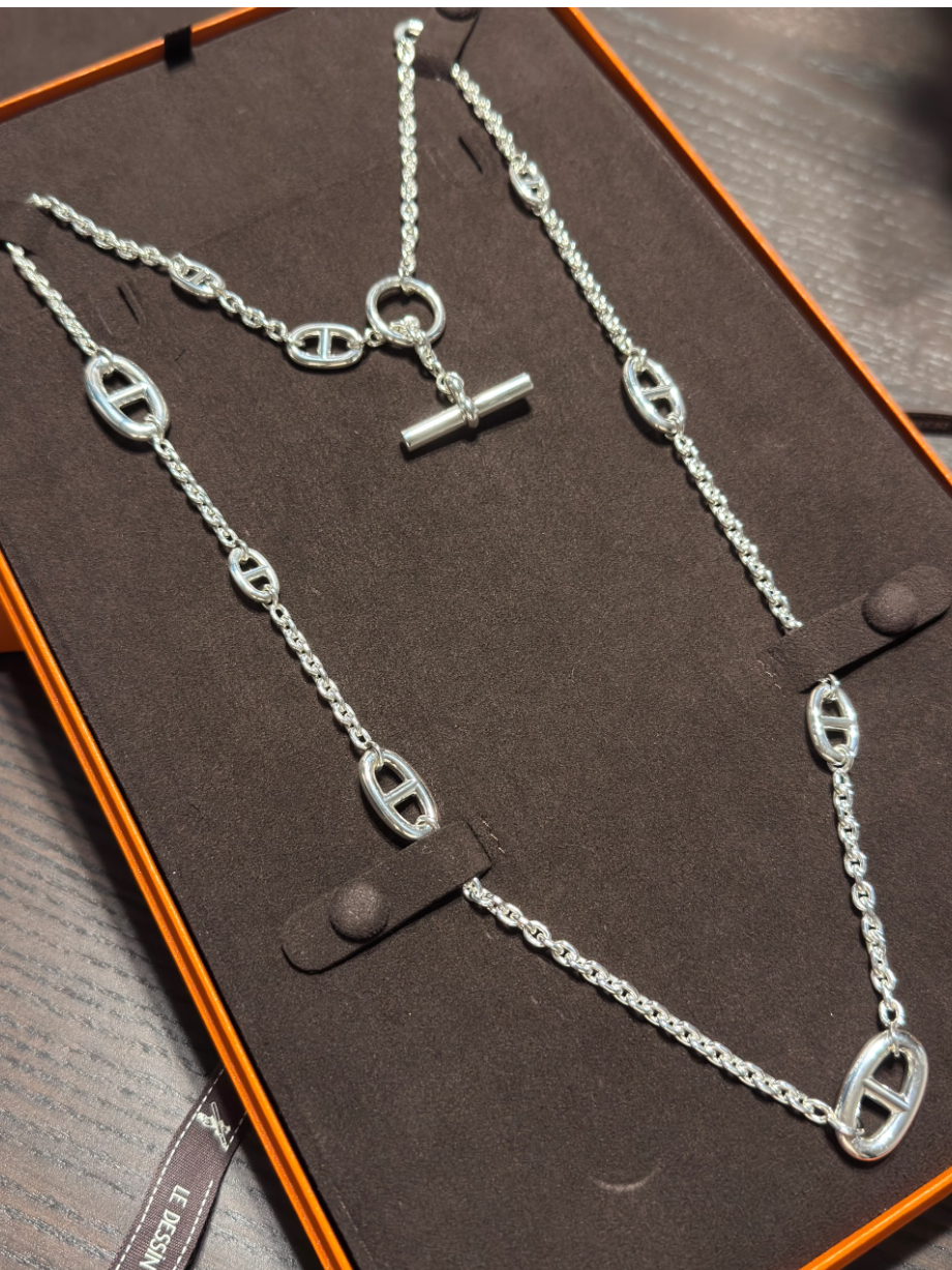 [✨ROSE💎]Classic Silver Sweater Chain