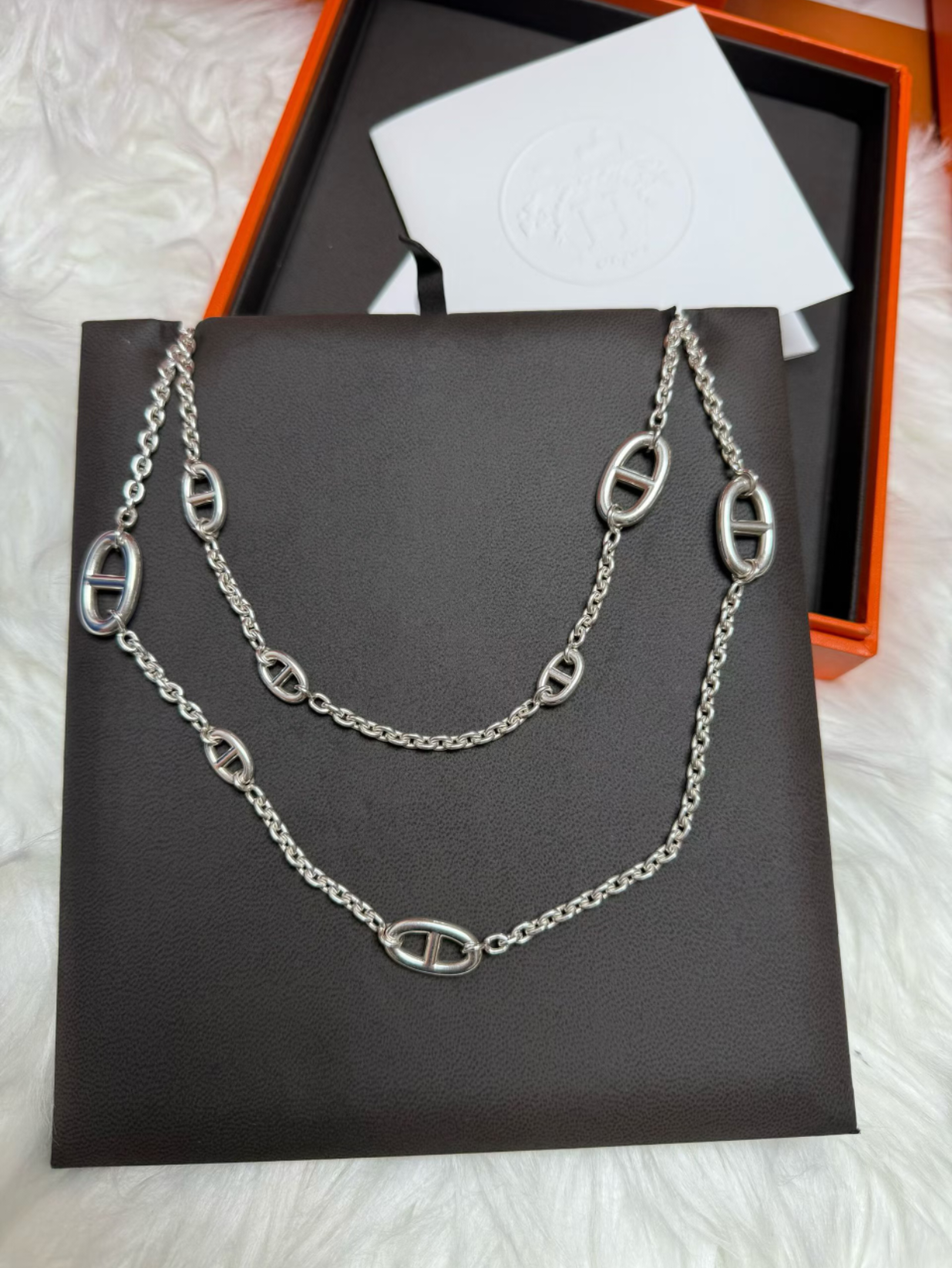 [✨ROSE💎]Classic Silver Sweater Chain