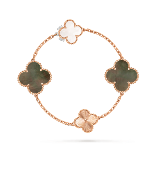 [✨ROSE💎]DETACHABLE CLOVER 15(11+4) FLOWER SILVER NECKLACE SET