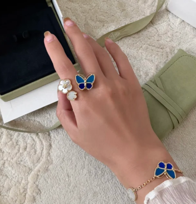 [✨ROSE💎]2026 NEW TWIN BUTTERFLY LUCKY RING