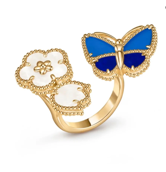 [✨ROSE💎]2026 NEW TWIN BUTTERFLY LUCKY RING