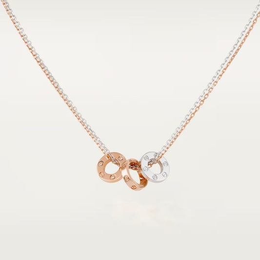 [✨ROSE💎]LOVE 6 DIAMOND PENDANT NECKLACE