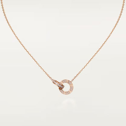 [✨ROSE💎]LOVE  FULL DIAMOND PENDANT NECKLACE