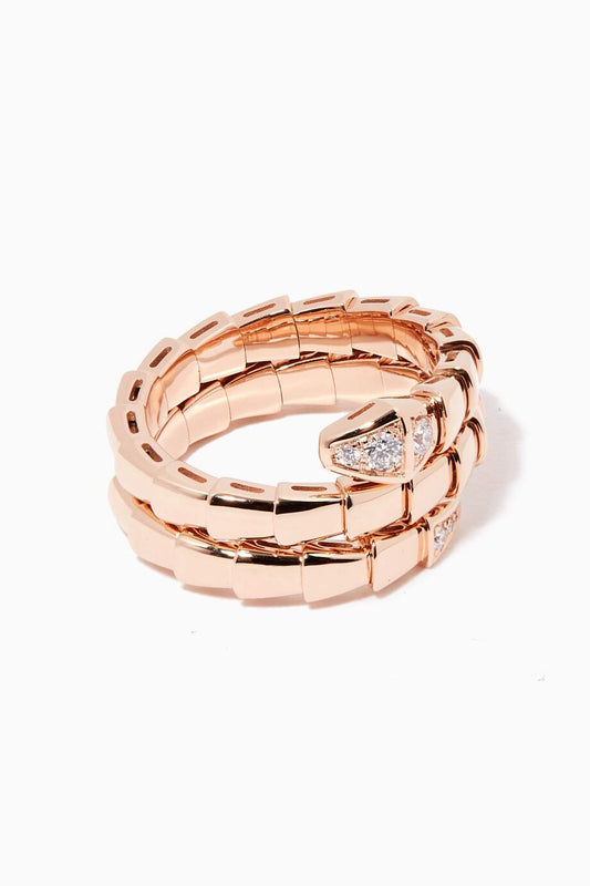 [✨ROSE💎]SERPENTS DOUBLE ROW DIAMOND RING