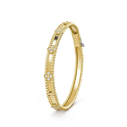 [✨ROSE💎]CLOVER BRACELET 4MM DIAMONDS