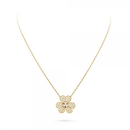 [✨ROSE💎]FLOWER DIAMOND NECKLACE