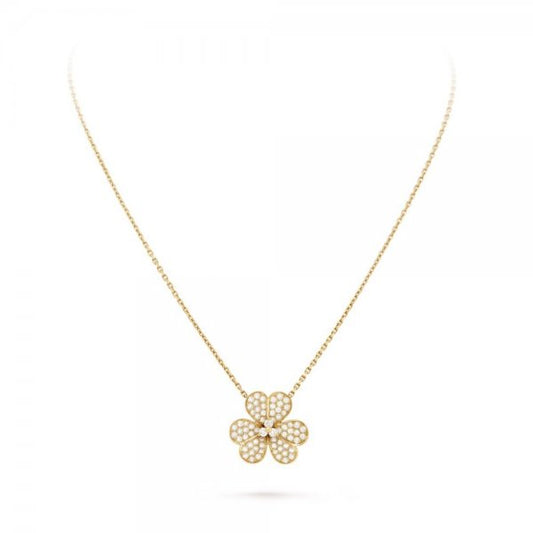 [✨ROSE💎]FLOWER DIAMOND NECKLACE