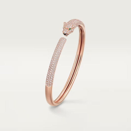 [✨ROSE💎]PANTHERE FULL DIAMOND OPEN BRACELET