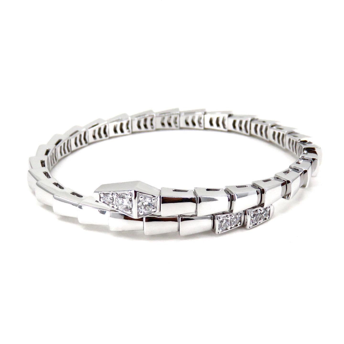 [✨ROSE💎]SERPENTI BRACELET DIAMONDS SILVER