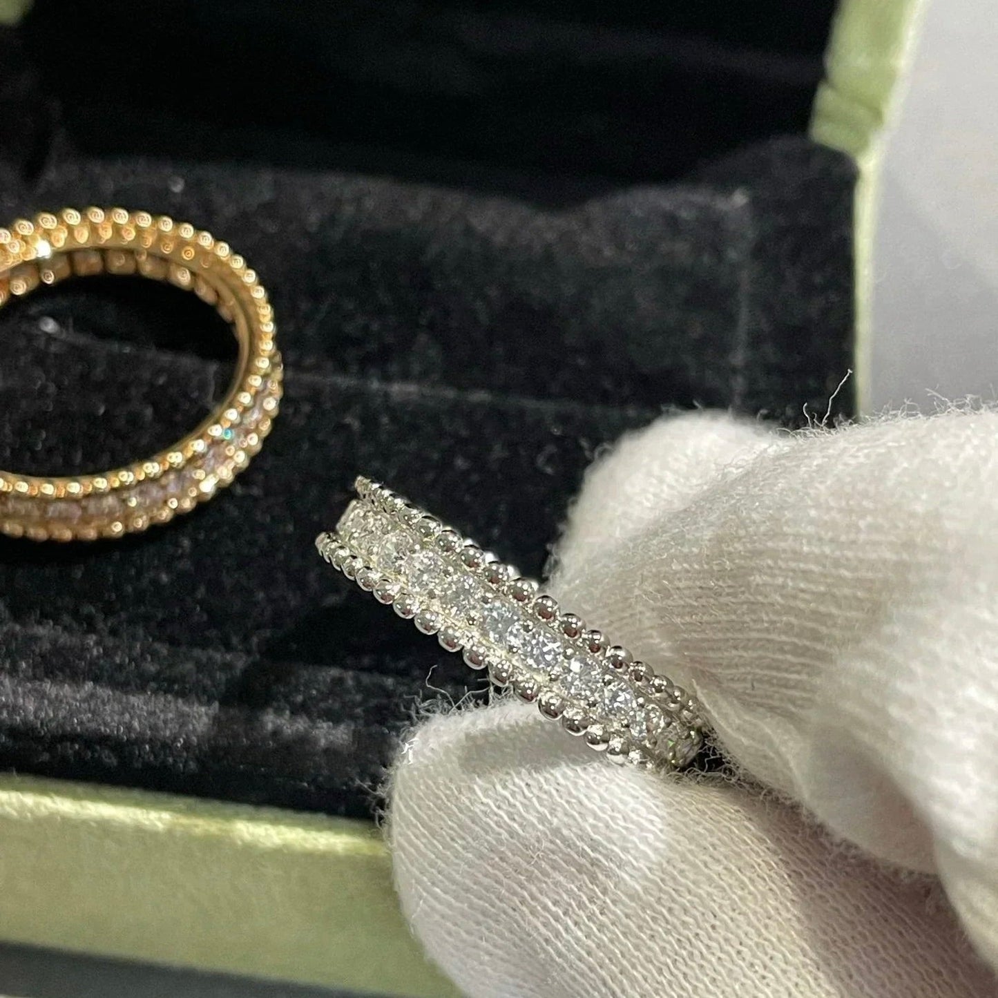 [✨ROSE💎]PERLEE DIAMOND SILVER RING