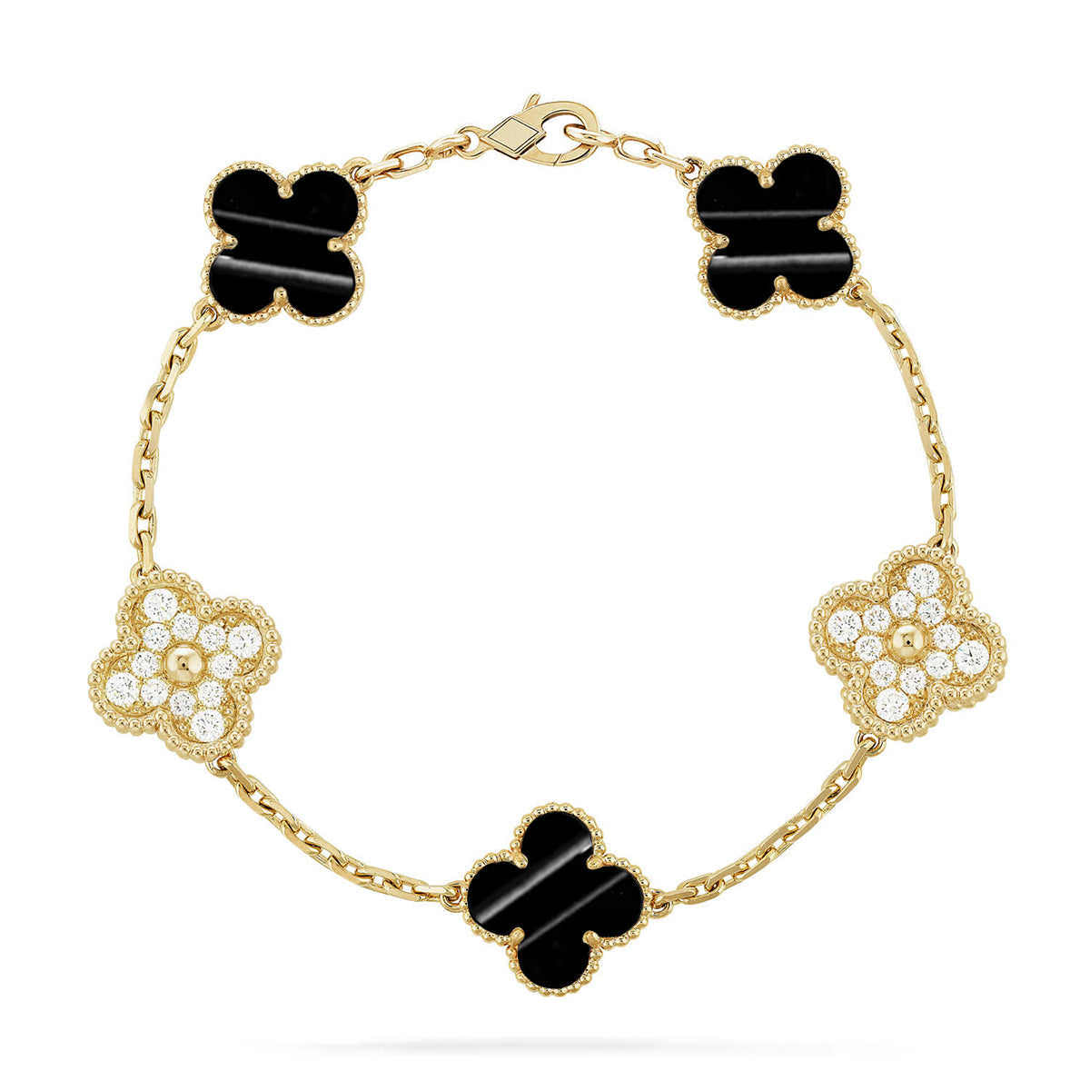 [✨ROSE💎] CLOVER 5 MOTIF PULSAR STONE BRACELET COLLECTION