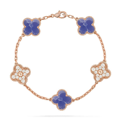 [✨ROSE💎]CLOVER 5 MOTIF BLUE VEINS BRACELET COLLECTION
