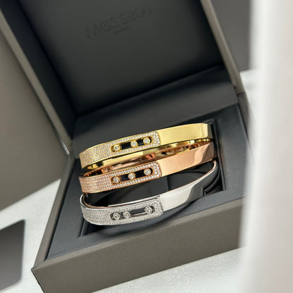 [✨ROSE💎]Move Noa Rose Gold Pavé Diamond Bangle Bracelet