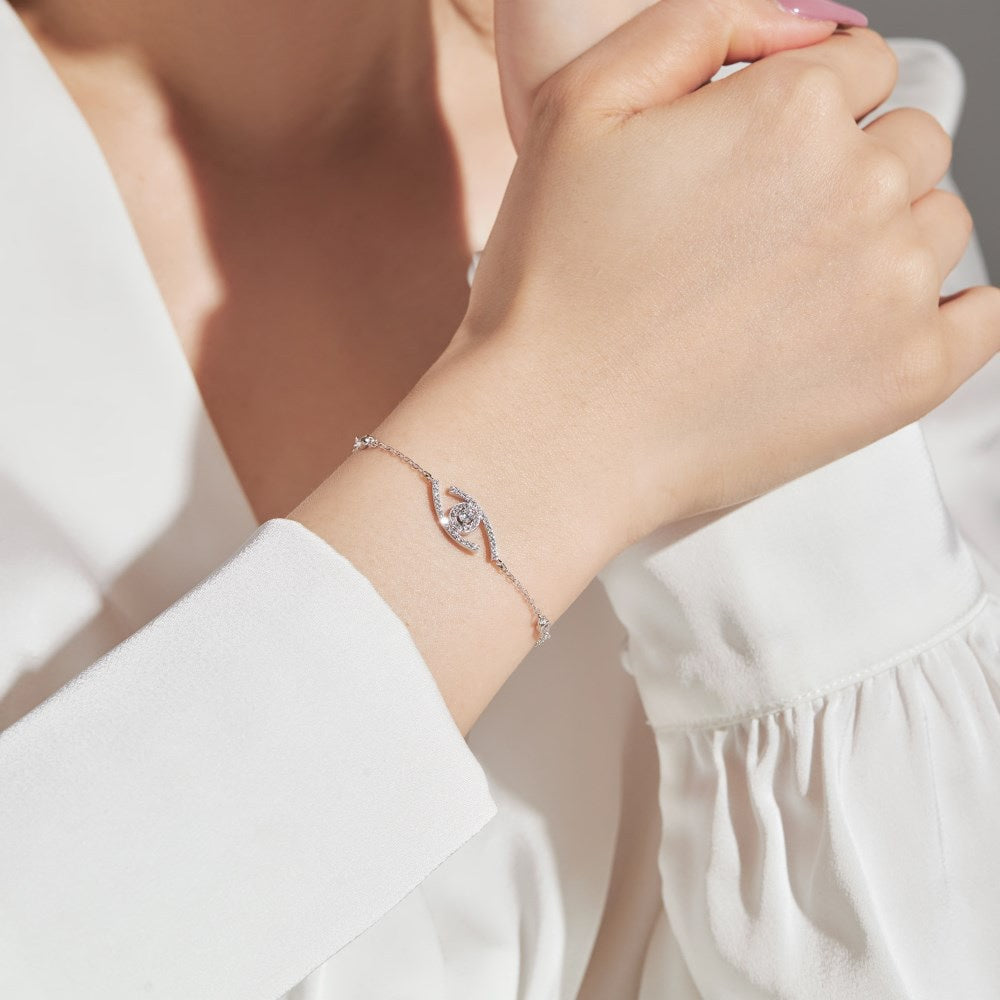 [✨ROSE💎]Lucky Eye Pave-Set Diamond Bracelet