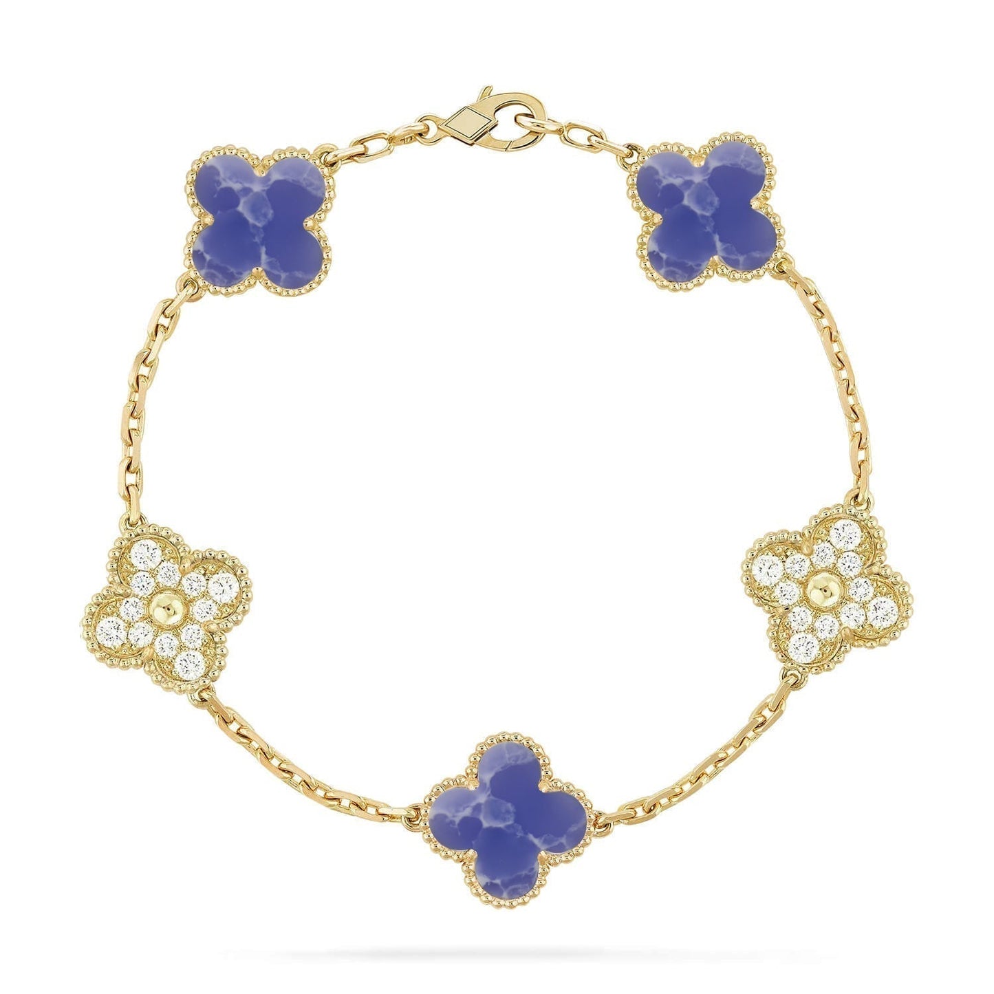 [✨ROSE💎]CLOVER 5 MOTIF BLUE VEINS BRACELET COLLECTION